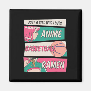 Nur ein Mädchen, das Anime Basketball Ramen Kawai Magnet