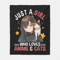 Nur ein Mädchen, das Anime & Cats Niedliche Gesche