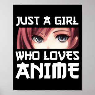 Nur ein Mädchen, das Anime Liebe Poster