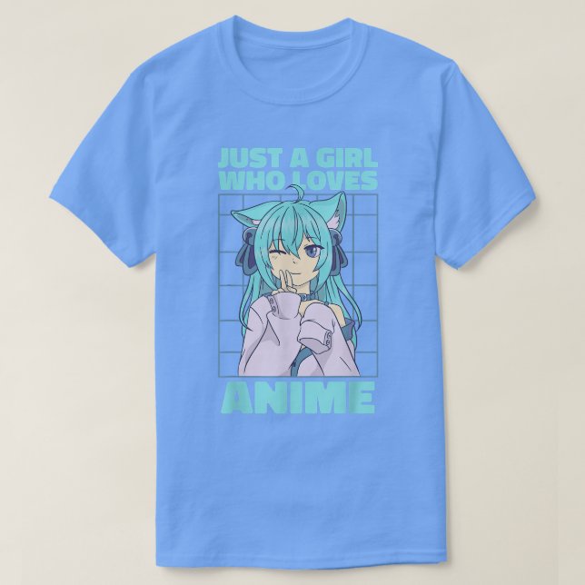 Nur ein Mädchen, das Anime Liebe T-Shirt (Design vorne)