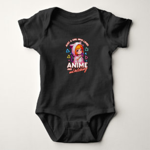 Nur ein Mädchen, das Anime Liebe   T-Shirt Baby Strampler