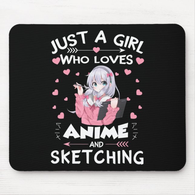 Nur ein Mädchen, das Anime Liebe und Geschenke ski Mousepad (Vorne)