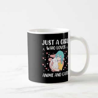 Nur ein Mädchen, das Anime Liebe und Katzen Niedli Kaffeetasse