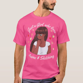 Nur ein Mädchen, das Anime Liebe und Manga Gi skiz T-Shirt