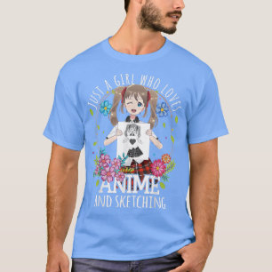 Nur ein Mädchen, das Anime Liebe und Manga Me skiz T-Shirt