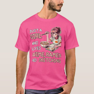 Nur ein Mädchen, das Anime Ramen Liebe, Anime sket T-Shirt