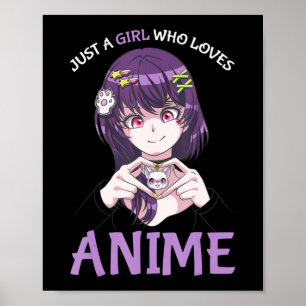 Nur ein Mädchen, das Anime Teenage Girls Merch St. Poster