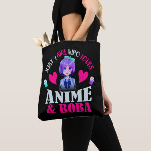Nur ein Mädchen, das Anime und Boba Liebe Tasche