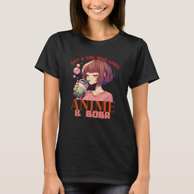 Nur ein Mädchen, das Anime und Bubble Tee Liebe (Vorderseite)