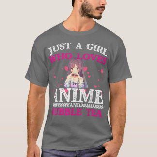 Nur ein Mädchen, das Anime und Bubble Tee Valenti