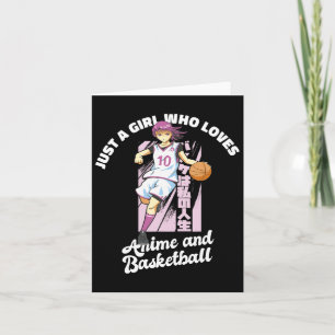 Nur ein Mädchen, das Anime und Bysketbyll Merch B  Karte