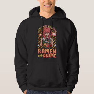 Nur ein Mädchen, das Anime und Ramen Kawaii Japan Hoodie