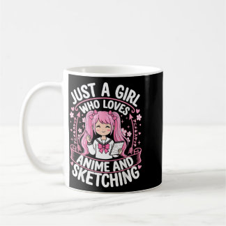 Nur ein Mädchen, das Anime und Sching liebt Kaffeetasse