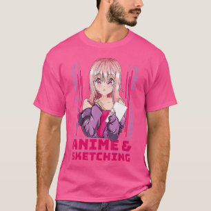 Nur ein Mädchen, das Anime und Skizzen Liebe - Nie T-Shirt