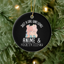 Nur ein Mädchen, das Anime und Skizzen Lieben