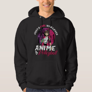 Nur ein Mädchen, das Anime und Volleyball-Anime li Hoodie