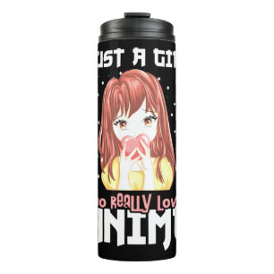 Nur ein Mädchen, das Anime wirklich liebt Thermosbecher