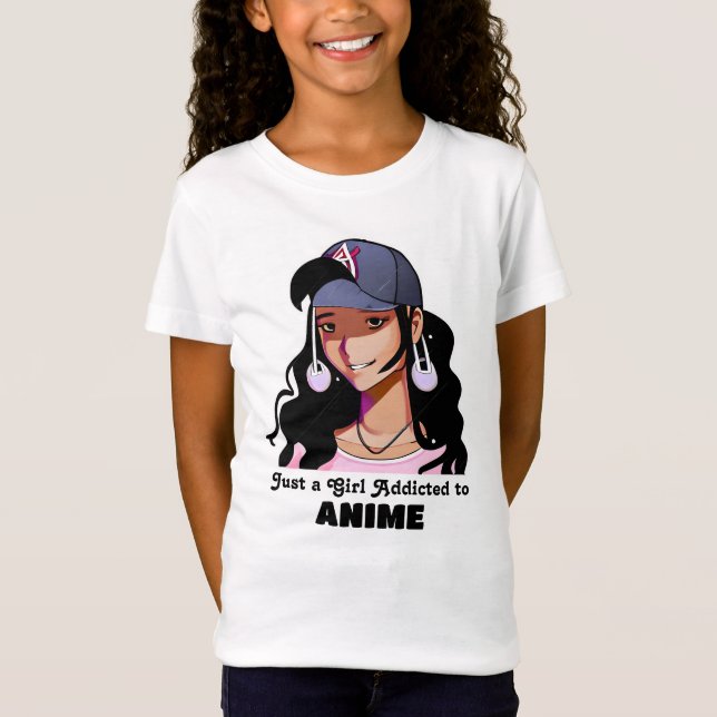 Nur ein Mädchen, das Anime zugeschrieben wurde T-Shirt (Vorderseite)