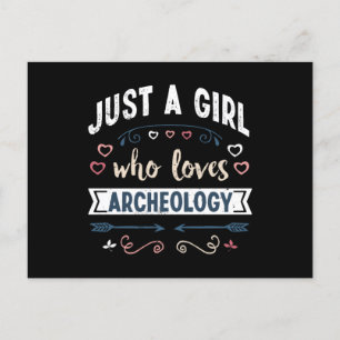 Nur ein Mädchen, das Archäologie lustige Geschenke Postkarte