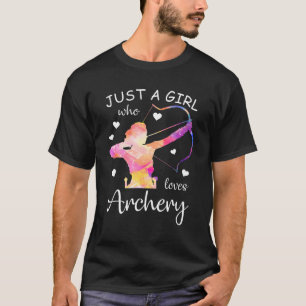Nur ein Mädchen, das Archery Valentine Day Lieben T-Shirt