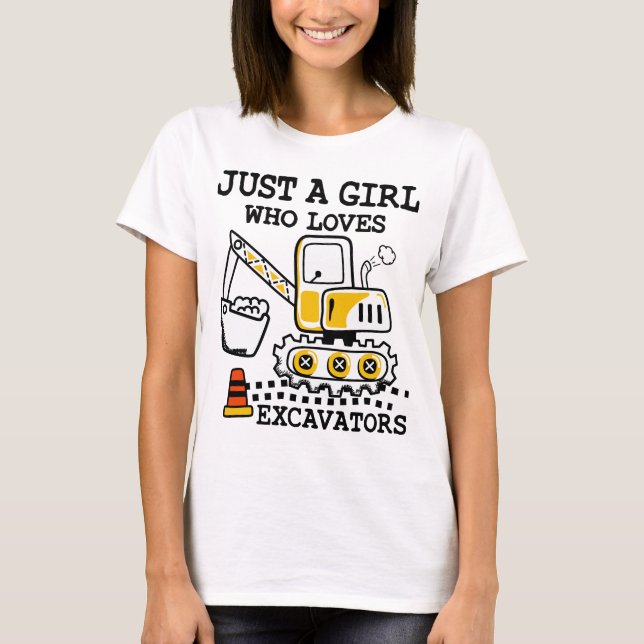 Nur ein Mädchen, das Ausgrabungen Liebe Retro-Bagg T-Shirt (Vorderseite)