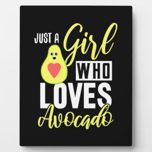Nur ein Mädchen, das Avocado Liebe Fotoplatte