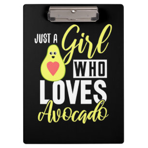 Nur ein Mädchen, das Avocado Liebe Klemmbrett