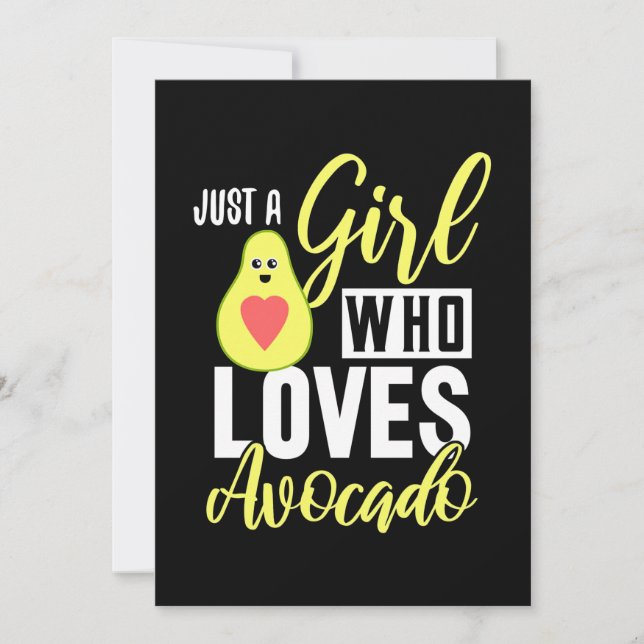 Nur ein Mädchen, das Avocado Liebe Save The Date (Vorderseite)