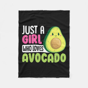 Nur ein Mädchen, das Avocado Lieben Funny Healthfo Fleecedecke