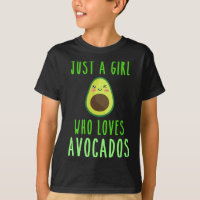 Nur ein Mädchen, das Avocados Frucht gesundes Lebe