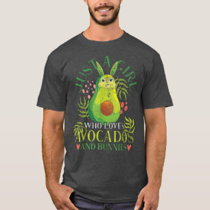 Nur ein Mädchen, das Avocados und Bunnies-Kaninche T-Shirt