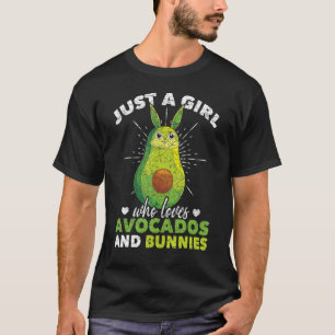 Nur ein Mädchen, das Avocados und Bunnies Lieben T-Shirt