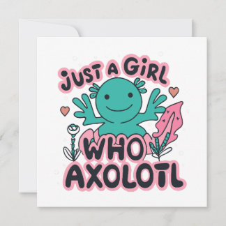 Nur ein Mädchen, das Axolotl Liebe