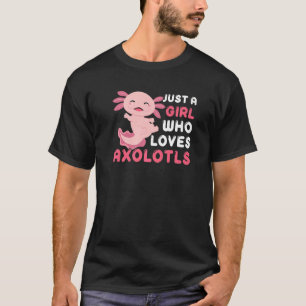 Nur ein Mädchen, das Axolotl Liebe, kids Niedlich T-Shirt