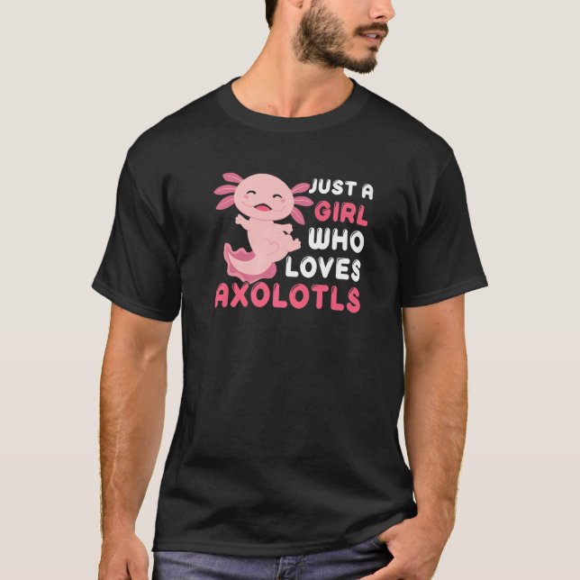 Nur ein Mädchen, das Axolotl Liebe, kids Niedlich  T-Shirt (Vorderseite)