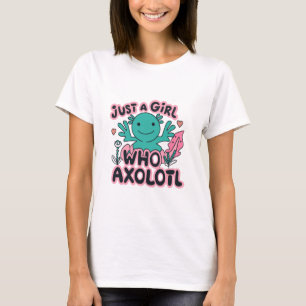 Nur ein Mädchen, das Axolotl Liebe T-Shirt