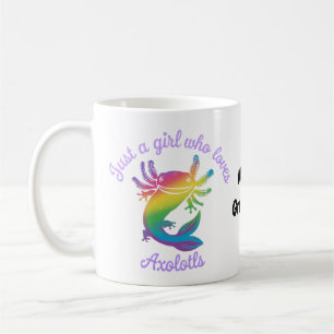 Nur ein Mädchen, das Axolotl liebt, anpassbar Kaffeetasse