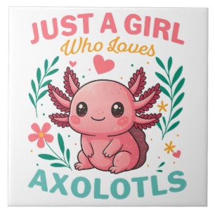 Nur ein Mädchen, das Axolotl liebt Fliese