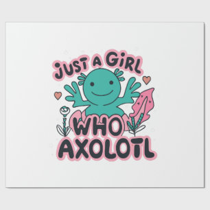 nur ein Mädchen das Axolotl liebt Geschenkpapier