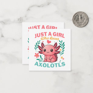 Nur ein Mädchen, das Axolotl liebt Mitteilungskarte