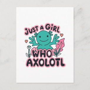 nur ein Mädchen das Axolotl liebt Postkarte
