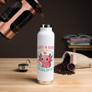Nur ein Mädchen, das Axolotl liebt Trinkflasche