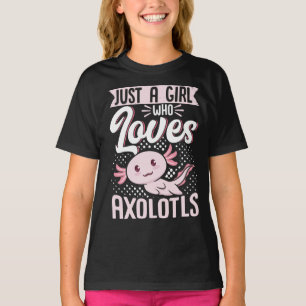 Nur ein Mädchen, das Axolotls Kawaii Lieben T-Shirt