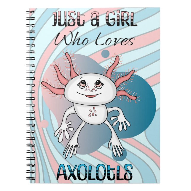 Nur ein Mädchen, das Axolotls Lieben Notizblock (Vorderseite)