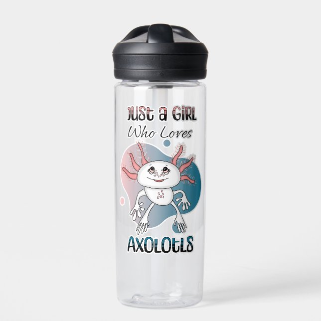 Nur ein Mädchen, das Axolotls Lieben Trinkflasche (Vorderseite)