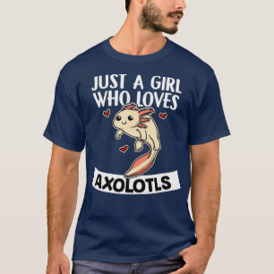 Nur ein Mädchen, das Axolotls Niedliche Axolotl Co T-Shirt