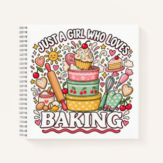 Nur ein Mädchen, das Backen liebt Geschenk Rosa Re Notizbuch