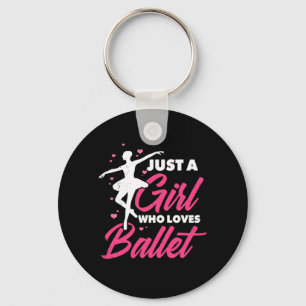 Nur ein Mädchen, das Balletttanz Lieben Schlüsselanhänger