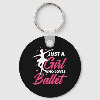 Nur ein Mädchen, das Balletttanz Lieben Schlüsselanhänger