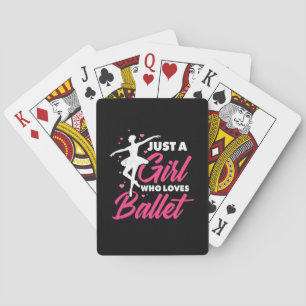 Nur ein Mädchen, das Balletttanz Lieben Spielkarten
